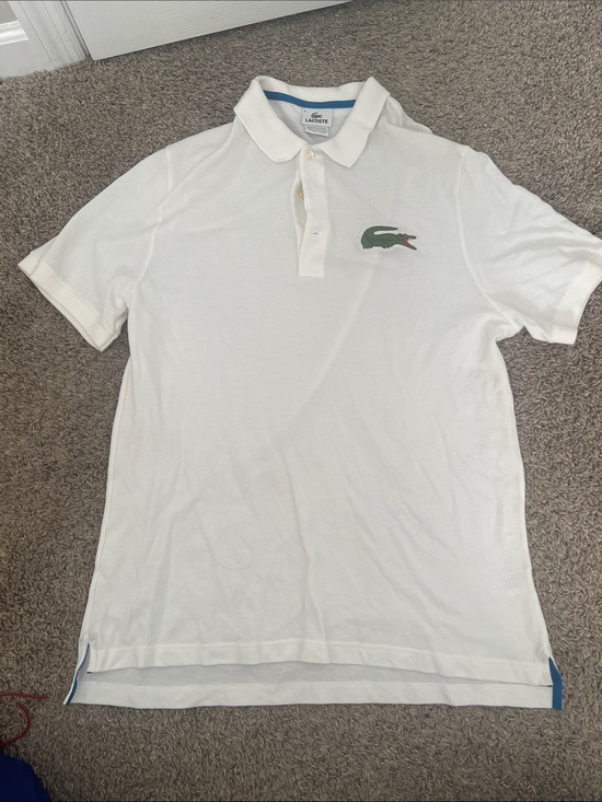 Lacoste Other - Lacoste White Polo with Green Crocodile Patch